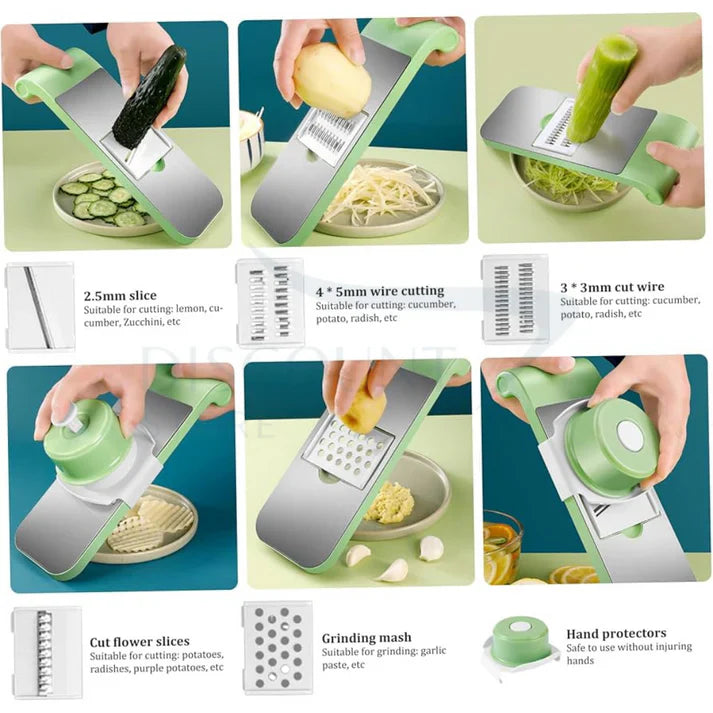 5 in 1 Stainless Steel Vegetable Cutter
